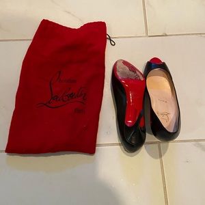 Christian Louboutin peep toe heels, Size 38 (US 8)